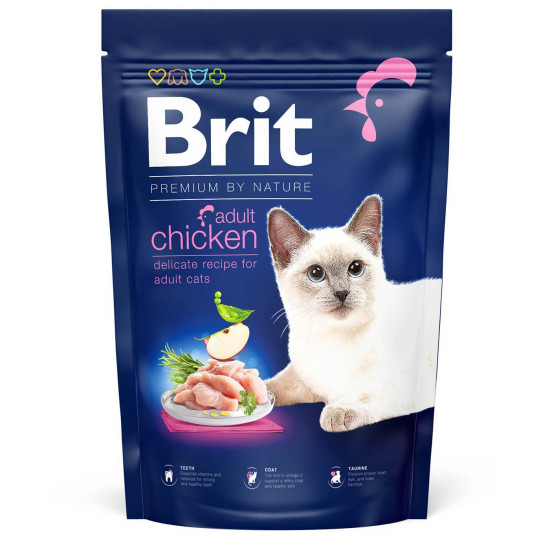 Сухий корм для котів Brit Premium by Nature Cat Adult Chicken 1,5 кг (курка)