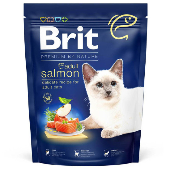 Сухий корм для котів Brit Premium by Nature Cat Adult Salmon 300 г (лосось)