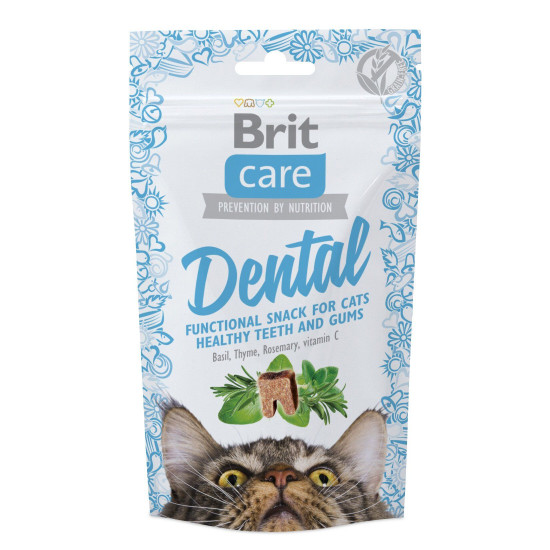 Ласощі для котів Brit Care Functional Snack Dental 50 г (для зубів)