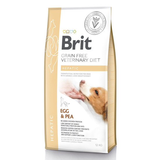 Сухий корм для собак, при захворюваннях печінки Brit GF Veterinary Diet Dog Hepatic 12 кг (яйце)