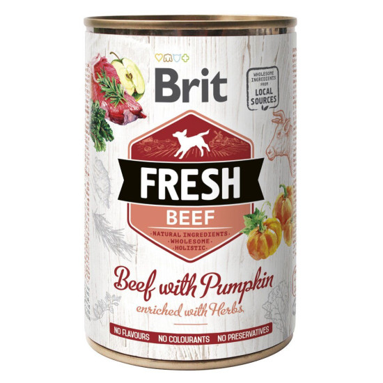 Вологий корм для собак Brit Fresh Beef with Pumpkin 400 г (яловичина)