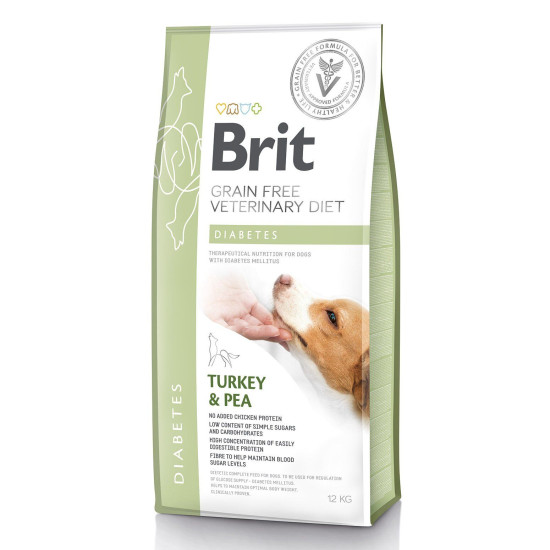 Сухий корм для собак, при цукровому діабеті Brit GF Veterinary Diet Dog Diabetes 12 кг (індичка)