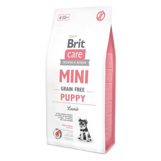 Сухий корм для цуценят та молодих собак мініатюрних порід Brit Care Mini GF Puppy Lamb 7 кг (ягня)