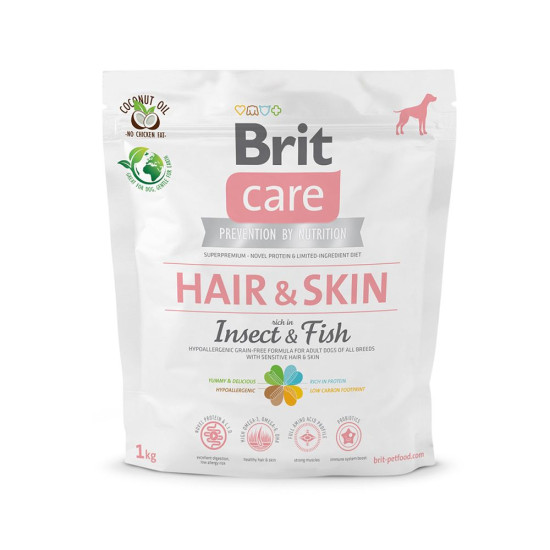 Сухий корм для дорослих собак всіх порід Brit Care Dog Insect Fish 1 кг (комахи та риба)
