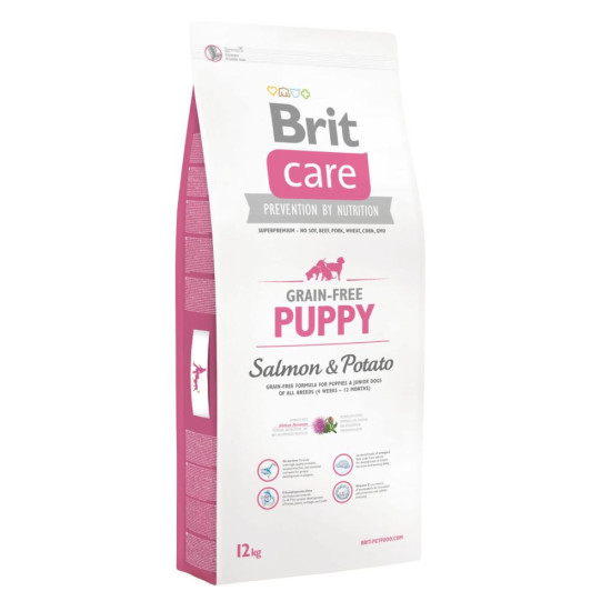 Сухий корм для цуценят всіх порід Brit Care GF Puppy Salmon & Potato 12 кг (лосось)