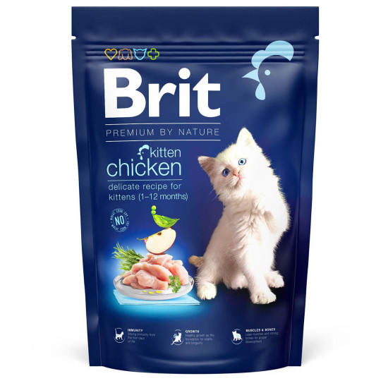 Сухий корм для кошенят Brit Premium by Nature Cat Kitten 1,5 кг (курка)