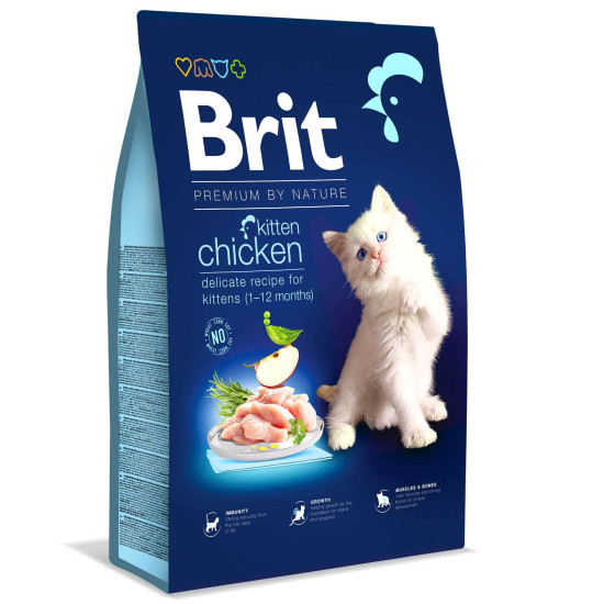 Сухий корм для кошенят Brit Premium by Nature Cat Kitten 8 кг (курка)