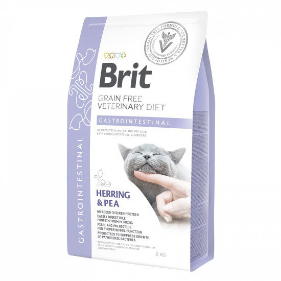 Сухий корм для котів, при захворюваннях шлунково-кишкового тракту Brit GF Veterinary Diet Gastrointestinal 2 кг (оселедець)