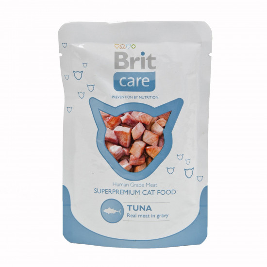 Вологий корм для котів Brit Care Cat Tuna pouch 80 г (тунець)