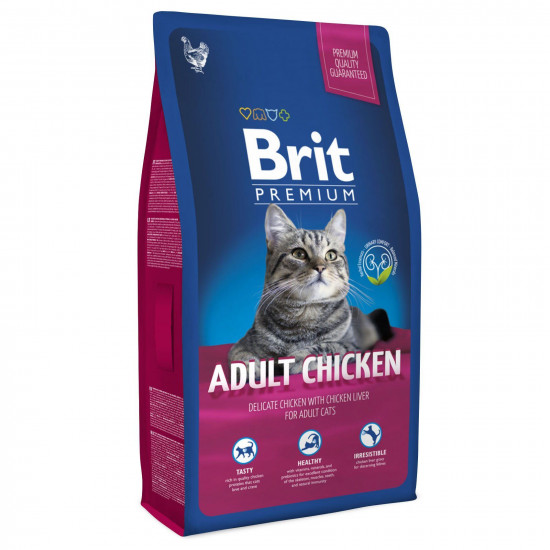 Сухий корм для котів Brit Premium Cat Adult Chicken 8 кг (курка)