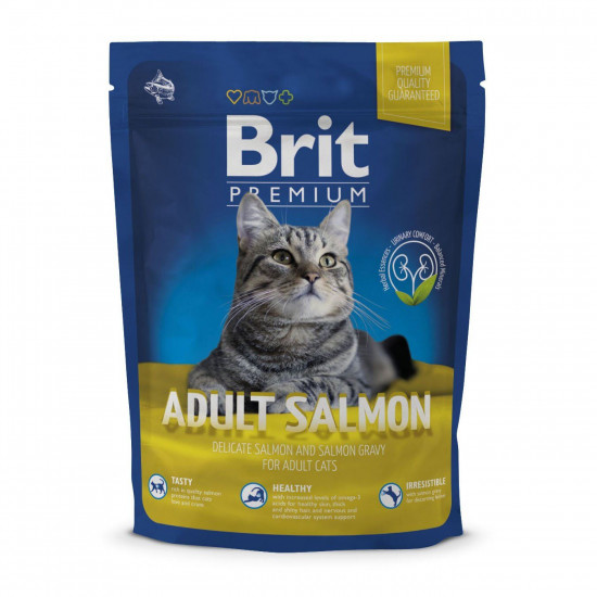 Сухий корм для котів Brit Premium Cat Adult Salmon 300 г (лосось)