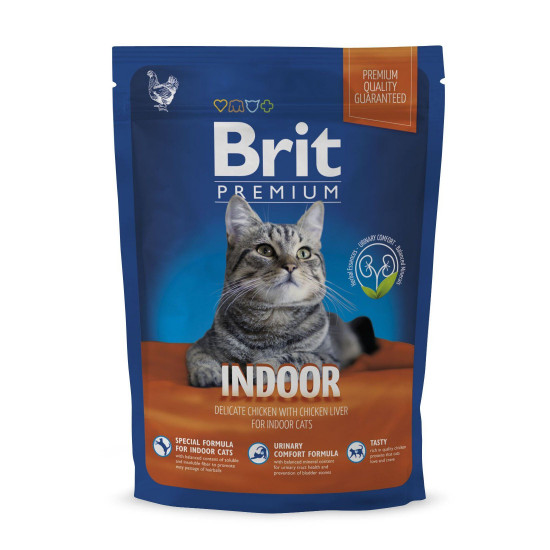 Сухий корм для котів, які живуть в приміщенні Brit Premium Cat Indoor 1,5 кг (курка)