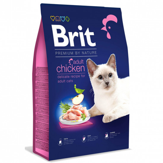 Сухий корм для котів Brit Premium by Nature Cat Adult Chicken 8 кг (курка)