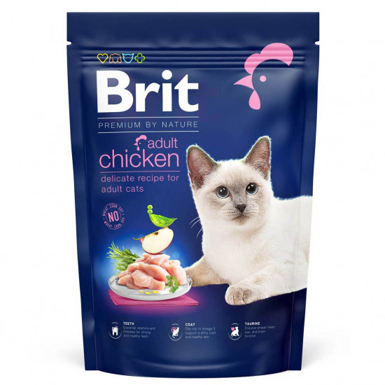Сухий корм для котів Brit Premium by Nature Cat Adult Chicken 800 г (курка)