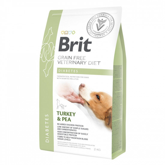 Сухий корм для собак, при цукровому діабеті Brit GF Veterinary Diet Dog Diabetes 2 кг (індичка)