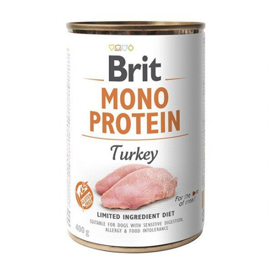 Вологий корм для собак Brit Mono Protein Turkey 400 г (індичка)