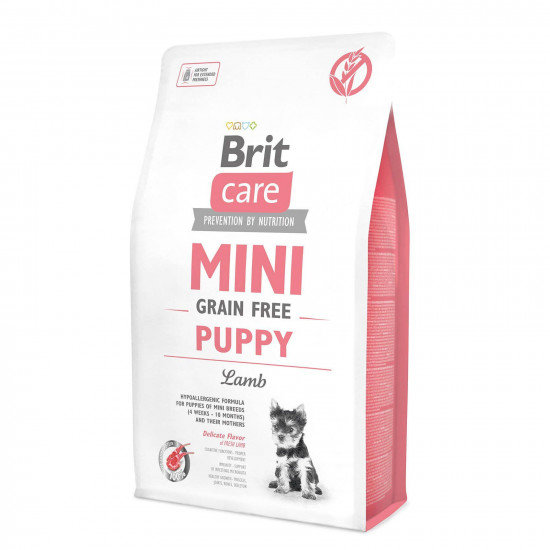 Сухий корм для цуценят та молодих собак мініатюрних порід Brit Care Mini GF Puppy Lamb 2 кг (ягня)