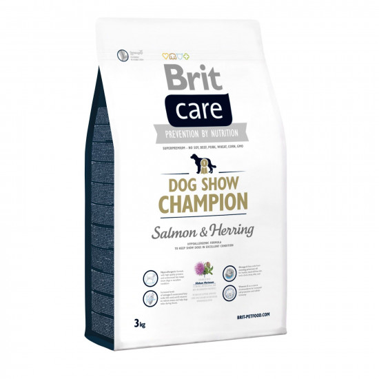 Сухой корм для выставочных собак всех пород Brit Care Dog Show Champion 3 кг (лосось и сельдь)
