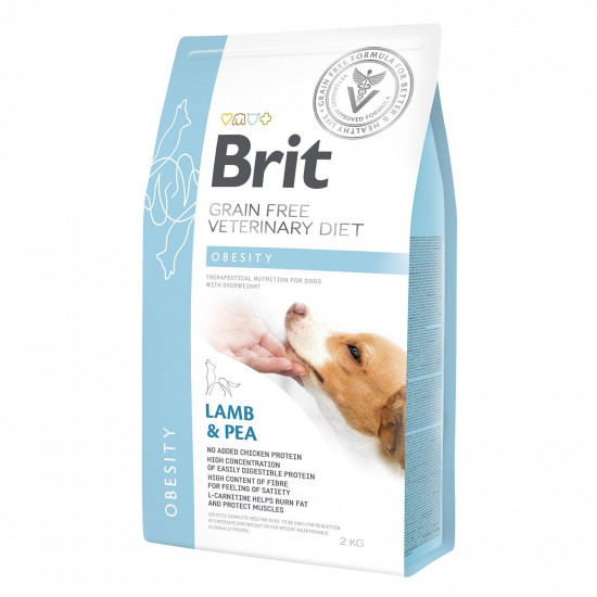 Сухий корм для собак, для зниження ваги Brit GF Veterinary Diet Dog Obesity 2 кг (ягня)