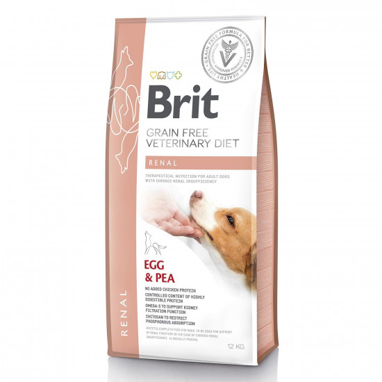 Сухий корм для собак, при захворюваннях нирок Brit GF Veterinary Diet Renal 12 кг (яйце)