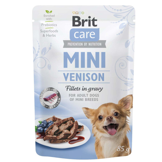 Вологий корм для собак Brit Care Mini pouch 85 g філе в соусі (дичина)