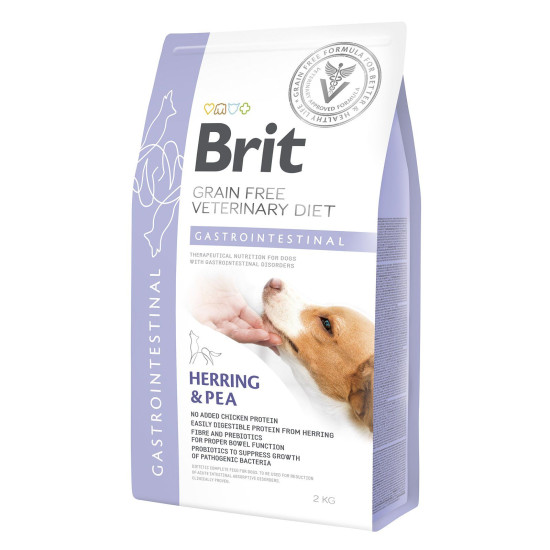 Сухий корм для собак, при захворюваннях шлунково-кишкового тракту Brit GF Veterinary Diet Gastrointestinal 2 кг (оселедець)