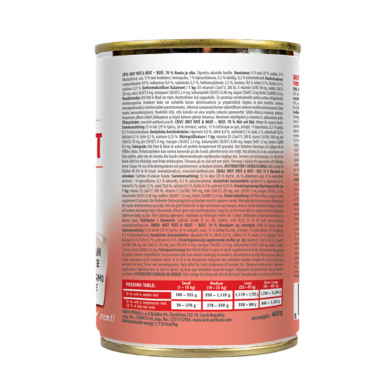 Вологий корм для собак Brit Pate & Meat Beef 400 г (яловичина та індичка) Вологий корм для собак Brit Pate & Meat Beef 400 г (яловичина та індичка)