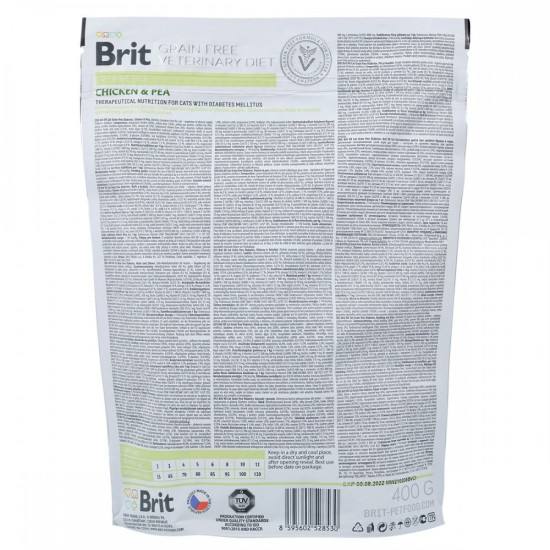Сухий корм для котів, при цукровому діабеті Brit GF Veterinary Diet Diabetes 400 г (курка)