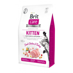 Сухой корм для котят Brit Care Cat GF Kitten HGrowth & Development 2 кг (курица и индейка)