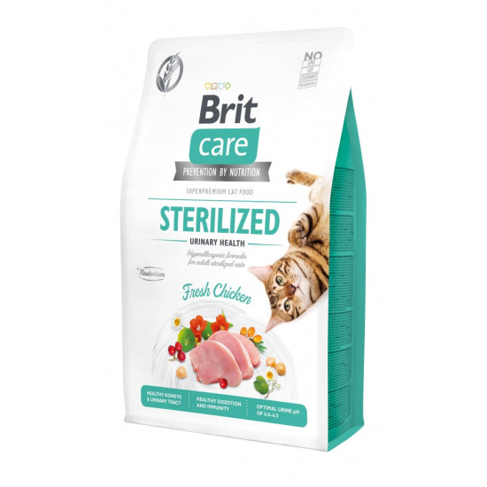 НАБІР Корм сухий Brit Care GF Sterilized Urinary Health д/стерилізованих котів д/підтримки здоров я сечовивідних шляхів курк