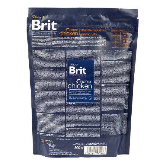 Сухий корм для котів, які живуть у приміщенні Brit Premium by Nature Cat Indoor 300 г (курка)