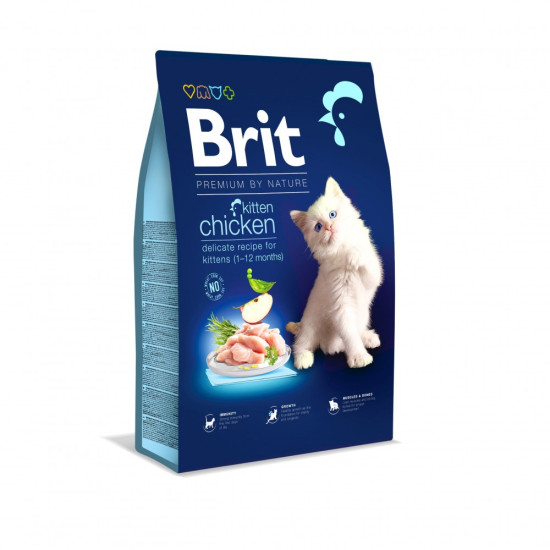 Сухий корм для кошенят Brit Premium by Nature Cat Kitten 8 кг (курка) Сухий корм для кошенят Brit Premium by Nature Cat Kitten 8 кг (курка)