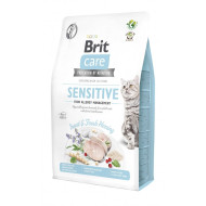 Brit Care Sensitive сухой корм для кошек 2 кг - насекомые и сельдь