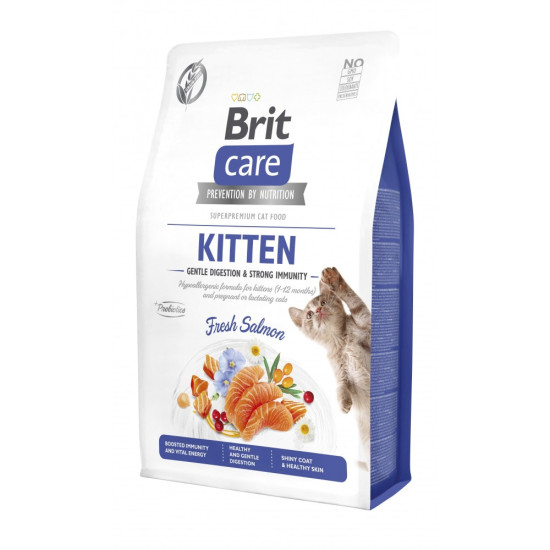 Сухой корм для котят Brit Care Cat Grain Free Kitten Gentle Digestion Strong Immunity 2 кг (лосось)