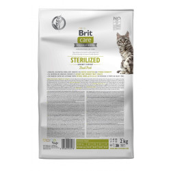 Сухой корм для котов с чувствительным пищеварением Brit Care Cat Grain Free Sterilized Immunity Support 2 кг (свинина)