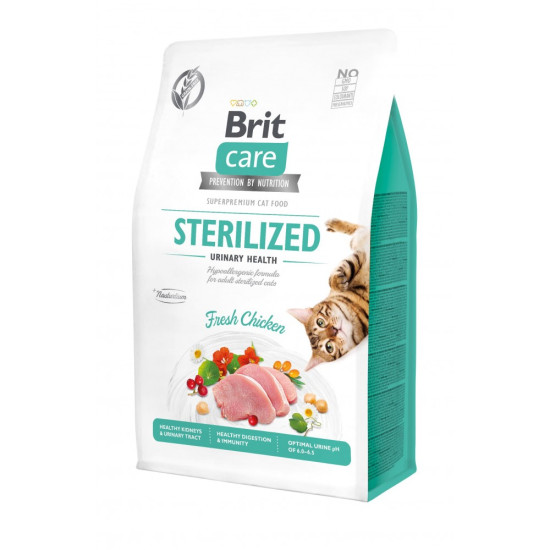 НАБІР Корм сухий Brit Care GF Sterilized Urinary Health д/стерилізованих котів д/підтримки здоров я сечовивідних шляхів курк