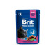 Набір вологого корму для котів Brit Premium Cat Family Plate pouches 100г х 12шт. (асорті з 4 смаків «Сімейна тарілка»)