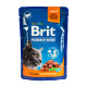 Вологий корм для стерилізованих котів Brit Premium Sterilised pouch 100 г (лосось)