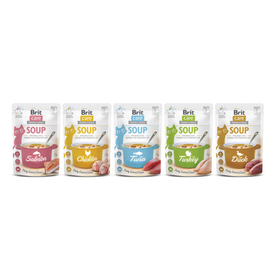 Влажный корм для кошек Brit Care Soup pouch 75 г (лосось)