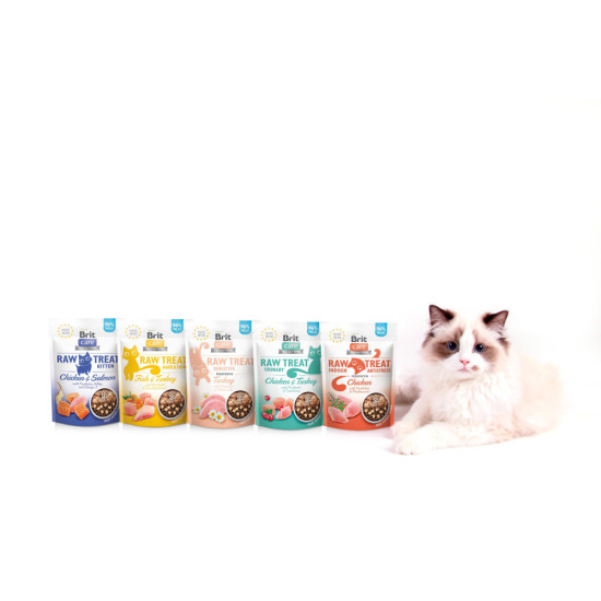 Ласощі для котів Brit Raw Treat Indoor & Antistress Freeze-dried з куркою, 40 г