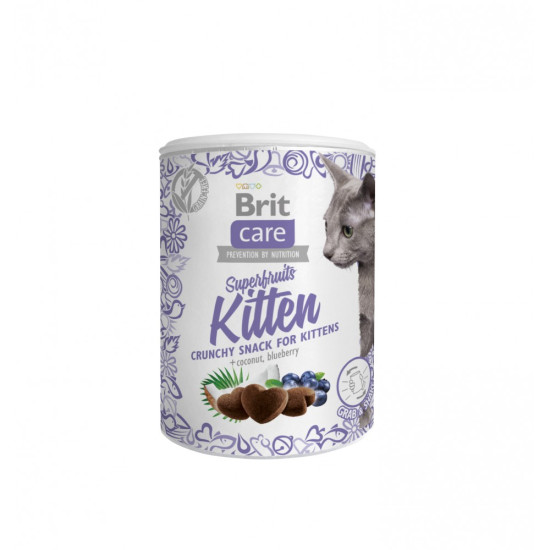 Ласощі для кошенят Brit Care Crunchy Cracker Superfruits 100 г (курка, кокос і чорниця)