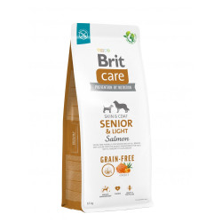 Cухой корм для пожилых собак Brit Care Grain-free Senior&Light 12 кг (лосось)