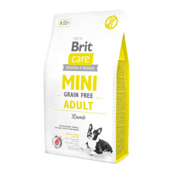 Сухой корм для взрослых собак миниатюрных пород Brit Care Mini GF Adult Lamb 2 кг (ягненок)