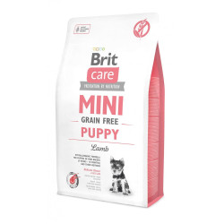 Сухой корм гипоаллергенный для щенков миниатюрных пород Brit Care Mini GF Puppy Lamb 2 кг (ягненок)