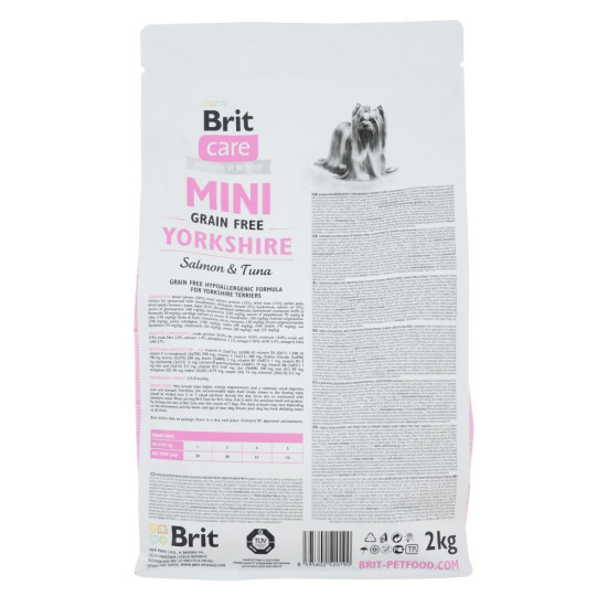 Сухий корм для йоркширських тер'єрів Brit Care Mini GF Yorkshire 2 кг (лосось та тунець)