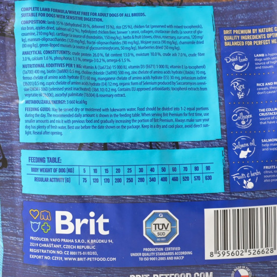 Сухой корм для собак с чувствительным пищеварением Brit Premium Sensitive Lamb & Rice 3 кг (ягненок) Сухой корм для собак с чувствительным пищеварением Brit Premium Sensitive Lamb & Rice 3 кг (ягненок)