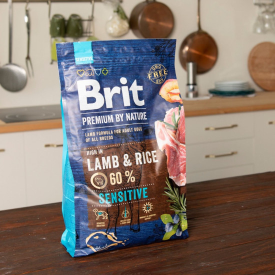 Сухой корм для собак с чувствительным пищеварением Brit Premium Sensitive Lamb & Rice 3 кг (ягненок) Сухой корм для собак с чувствительным пищеварением Brit Premium Sensitive Lamb & Rice 3 кг (ягненок)
