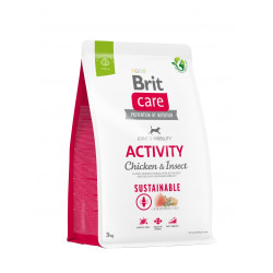 Сухой корм для собак с повышенным уровнем активности Brit Care Sustainable Activity 3 кг (курица и насекомые)