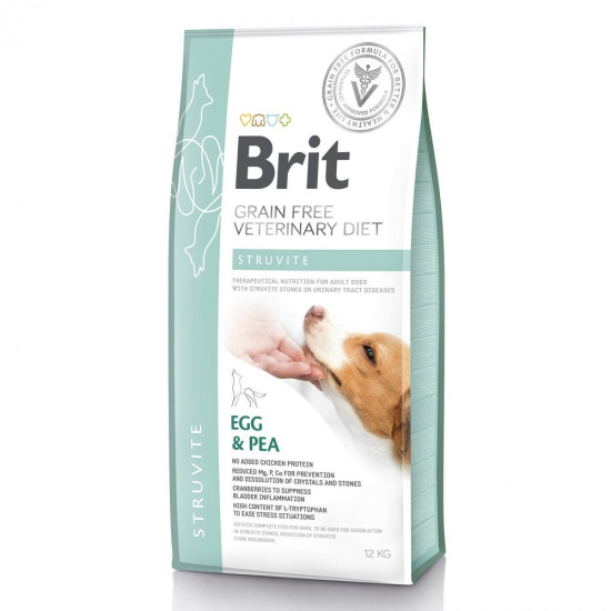 Корм сухий для собак з сечокам_яною хворобою Brit Grain Free VetDiet Dog Struvite 12 кг (яйце, індичка, горох и гречка)