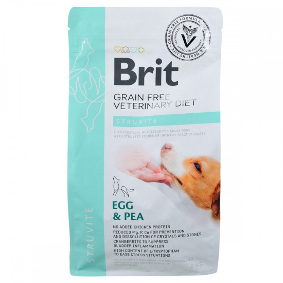 Сухий корм для собак, при захворюваннях сечовивідних шляхів Brit GF Veterinary Diet Dog Struvite 2 кг (яйце)